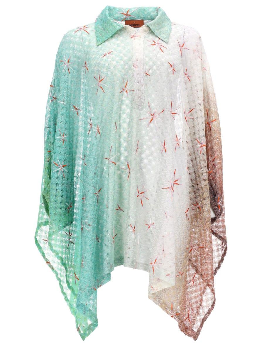 missoni copricostume corto in viscosa lamé