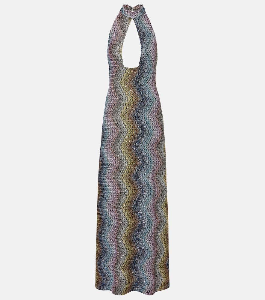 missoni cutout sequined lamé gown