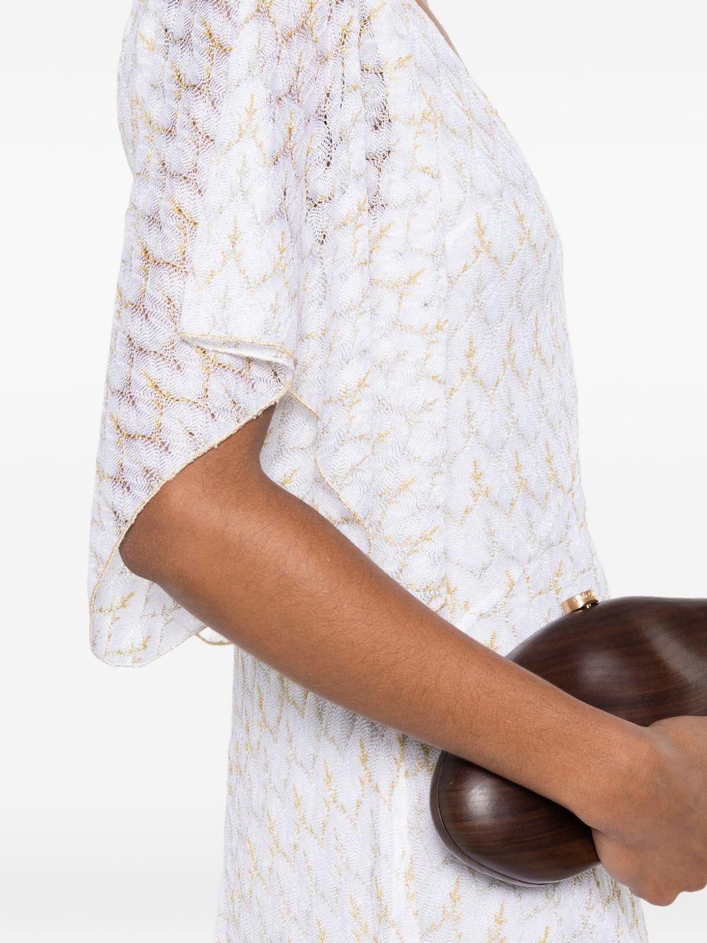 missoni dresses white viscose metal - women