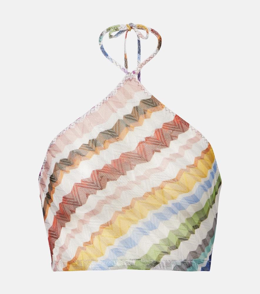 missoni halterneck crop top