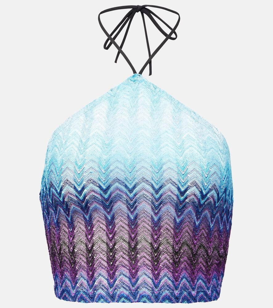 missoni halterneck crop top