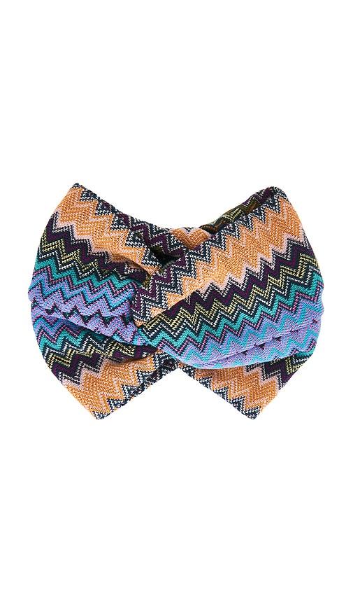 missoni headband in purple.