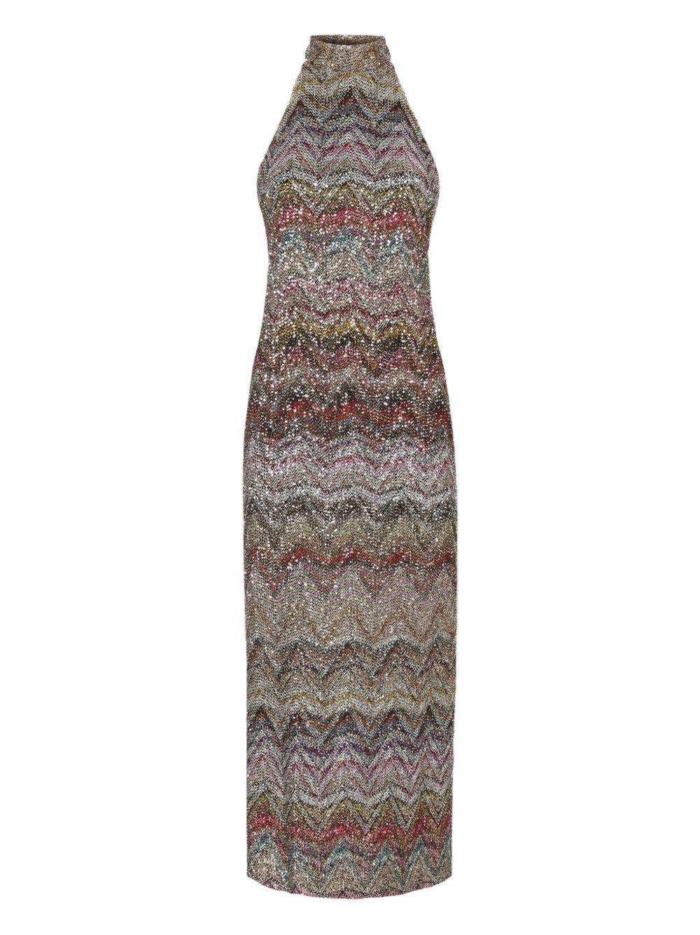 missoni high-neck long dress