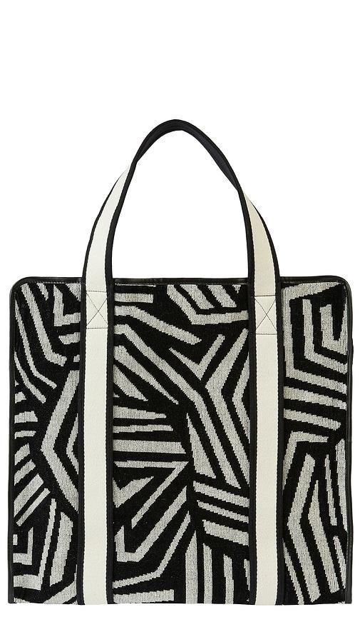 missoni home calista home bag in black, white.