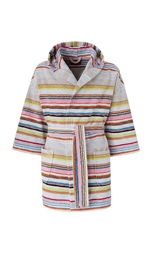 missoni home moonshadow hooded bathrobe in white.