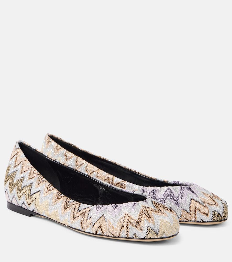 missoni iris zigzag ballet flats