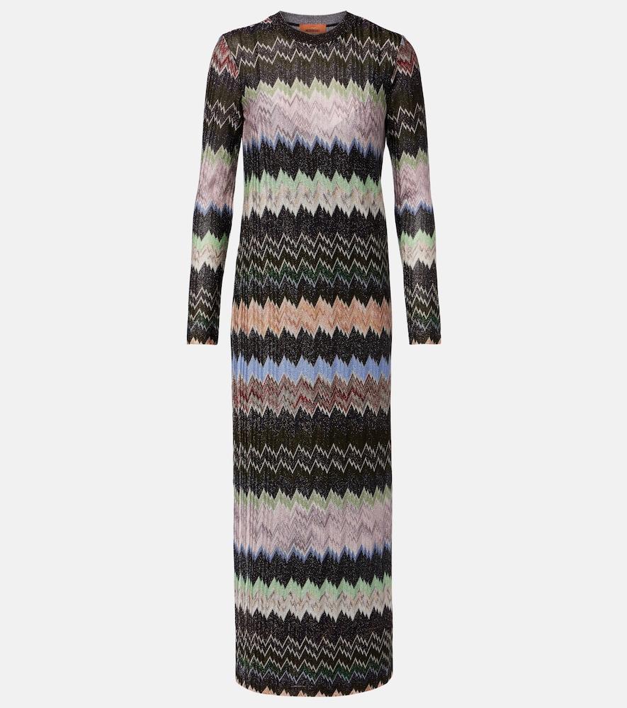 missoni jacquard lamé maxi dress
