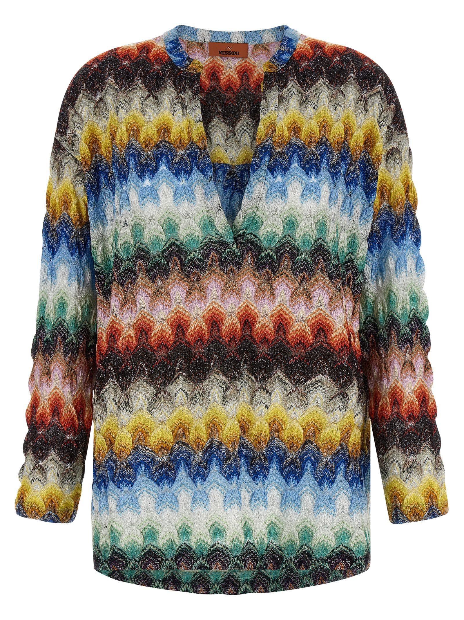 missoni knitted blouse
