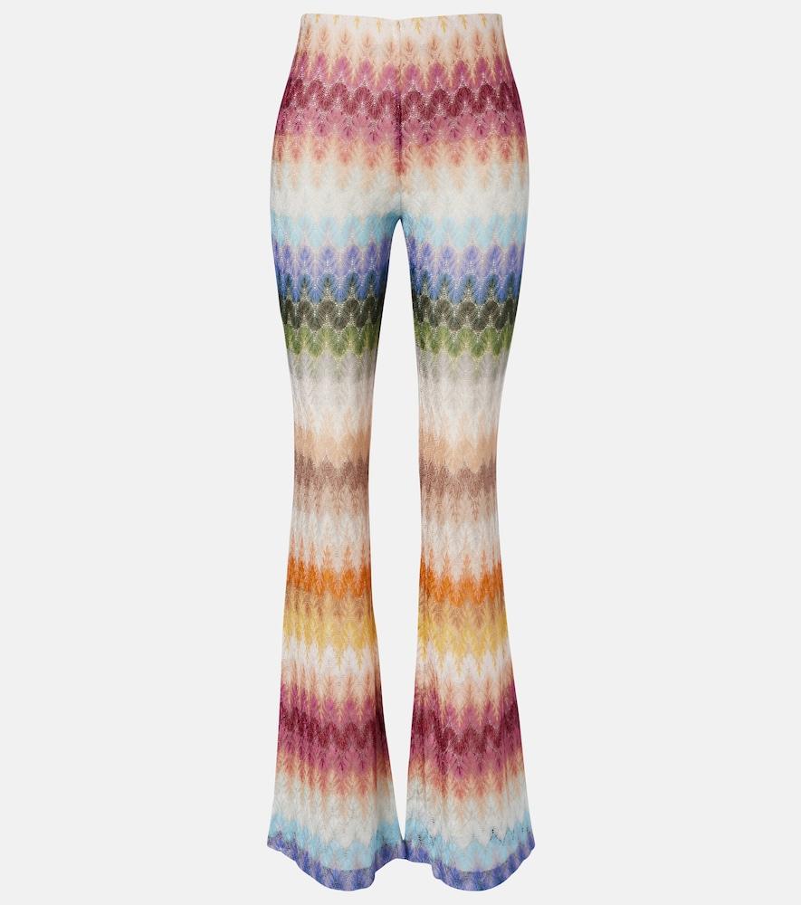 missoni knitted flared pants