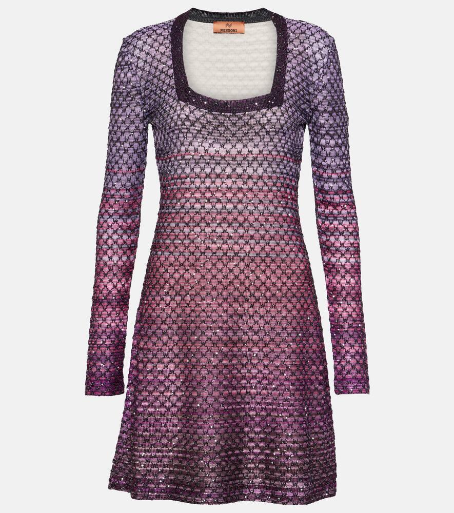 missoni knitted lamé minidress