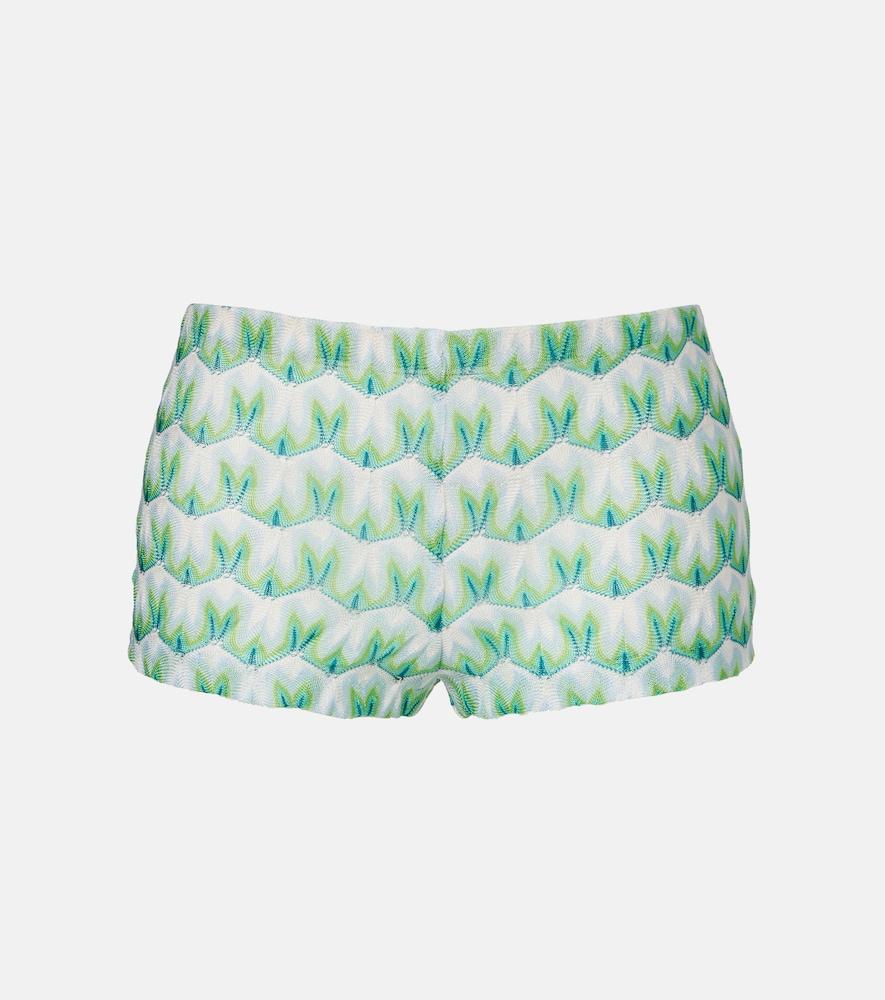 missoni knitted micro shorts