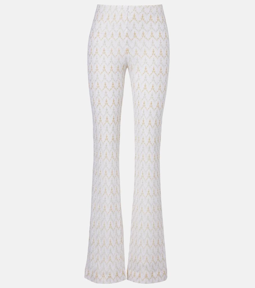 missoni lamé flared pants