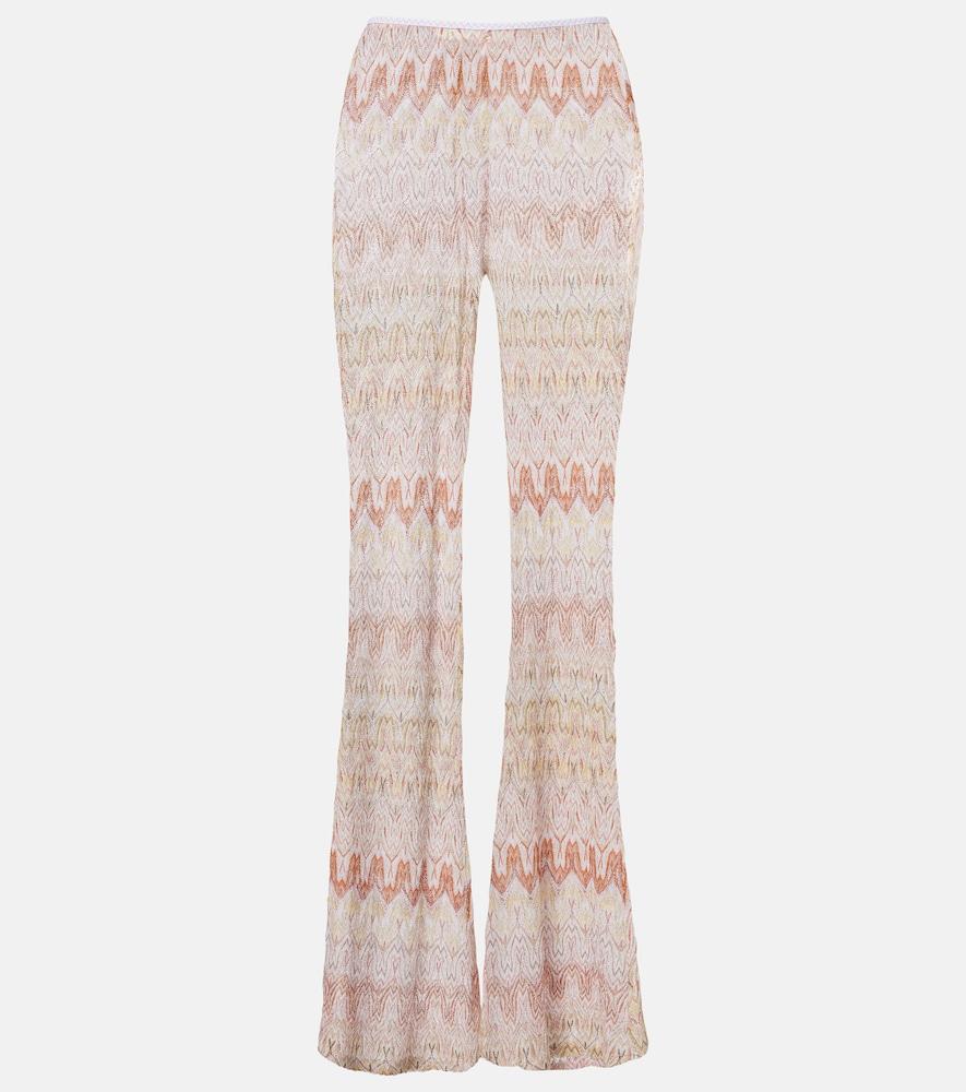 missoni lamé flared pants