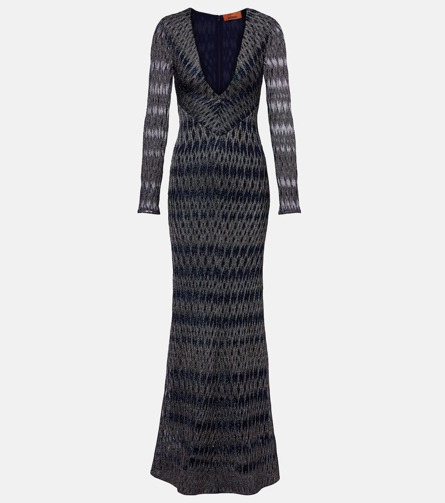 missoni lamé maxi dress
