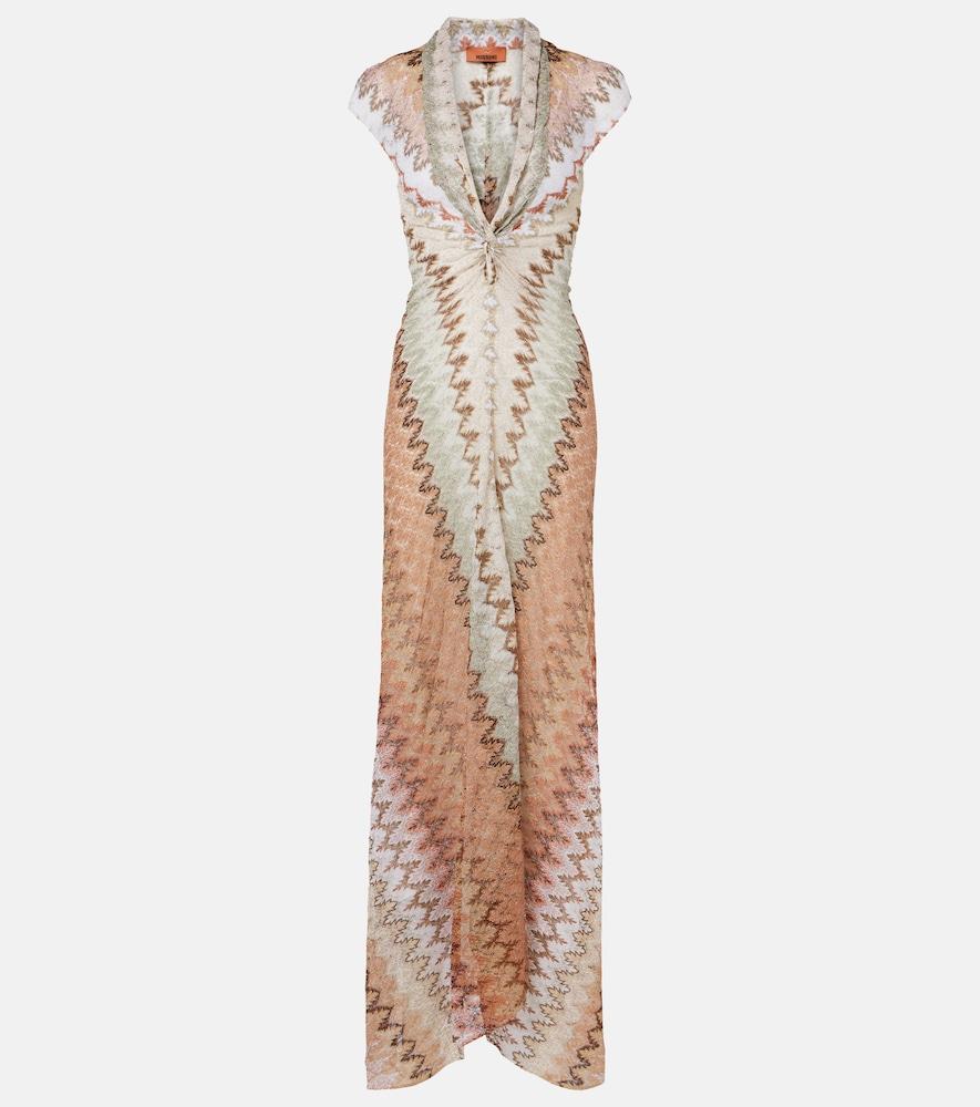 missoni lamé maxi dress