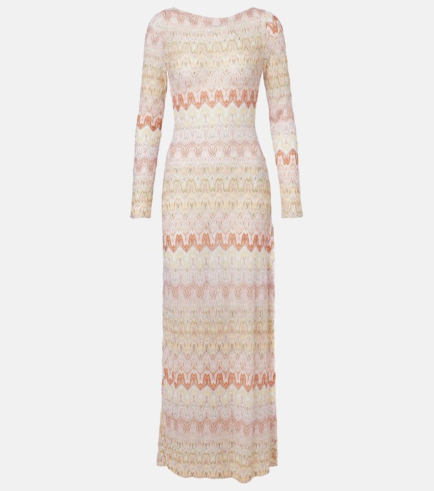 missoni lamé maxi dress