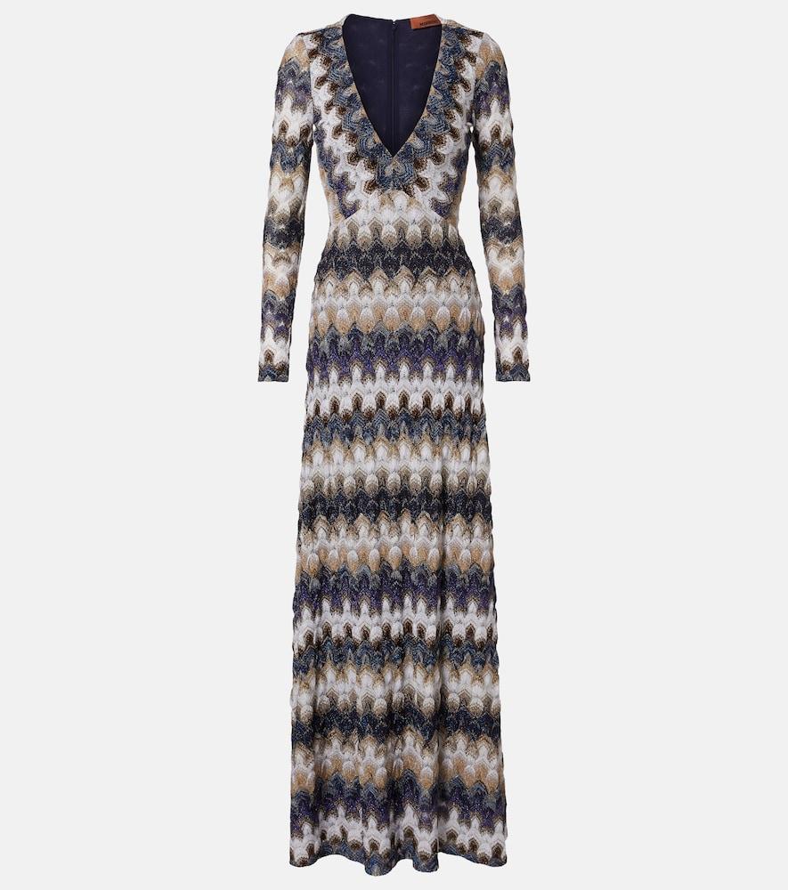 missoni lamé maxi dress