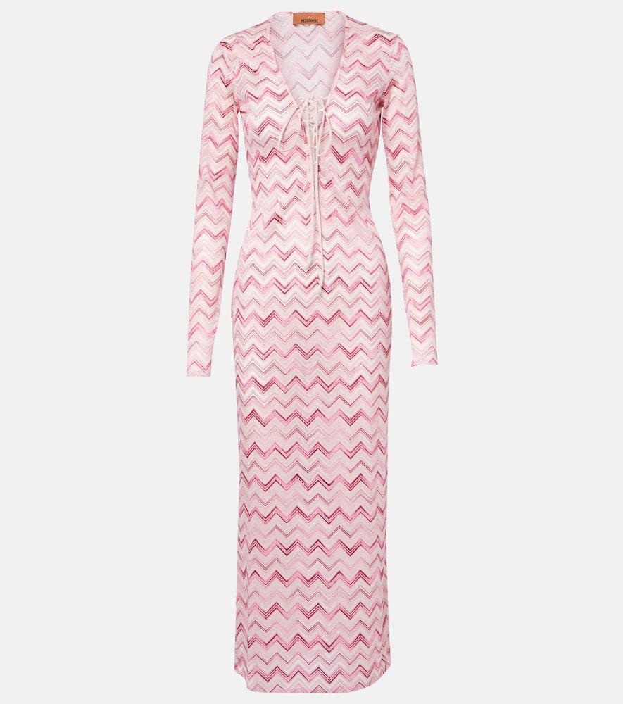 missoni lamé midi dress