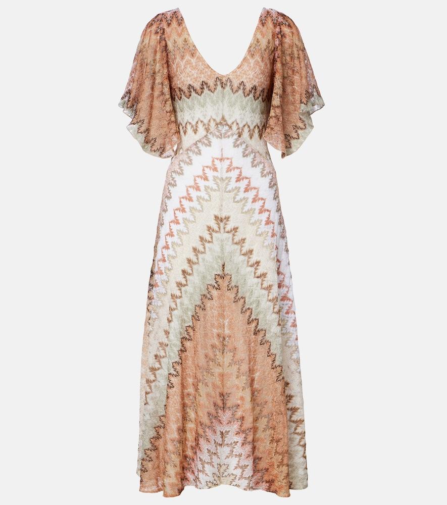 missoni lamé midi dress