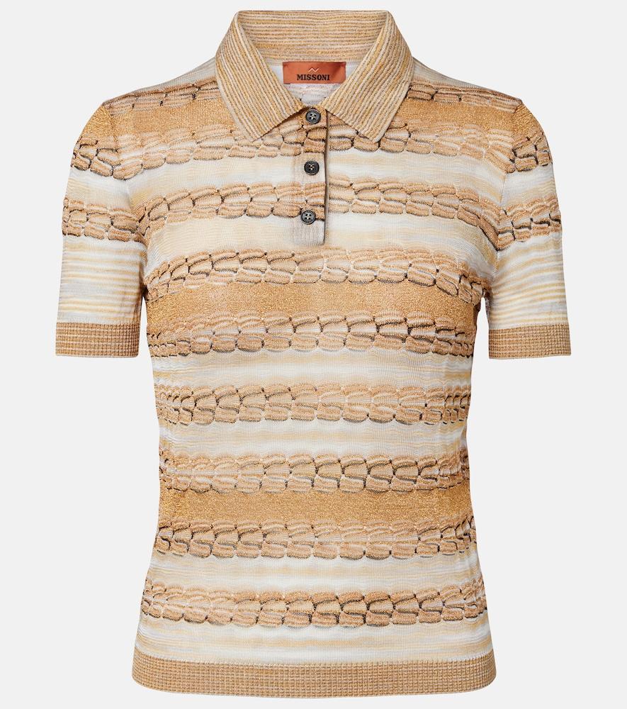 missoni lamé polo shirt