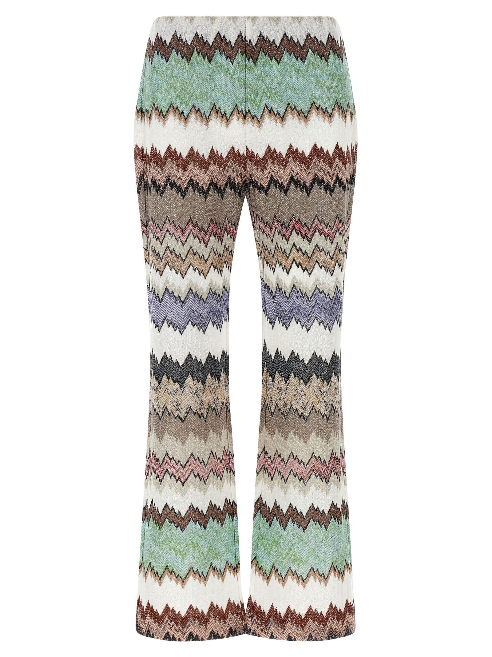 missoni lamé snake viscose pants multicolor - women