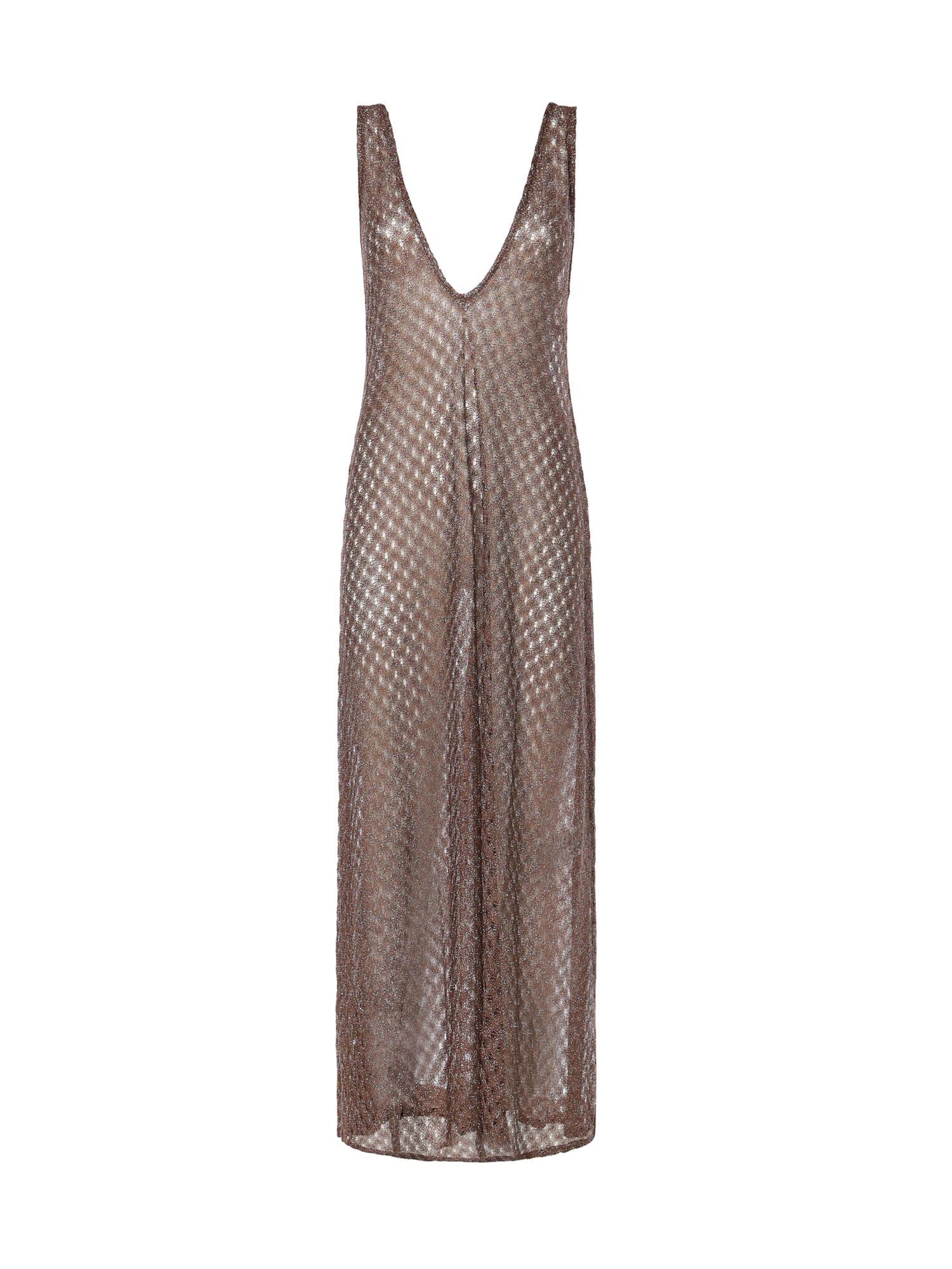 missoni lamé viscose beach dress with a spiderweb motif