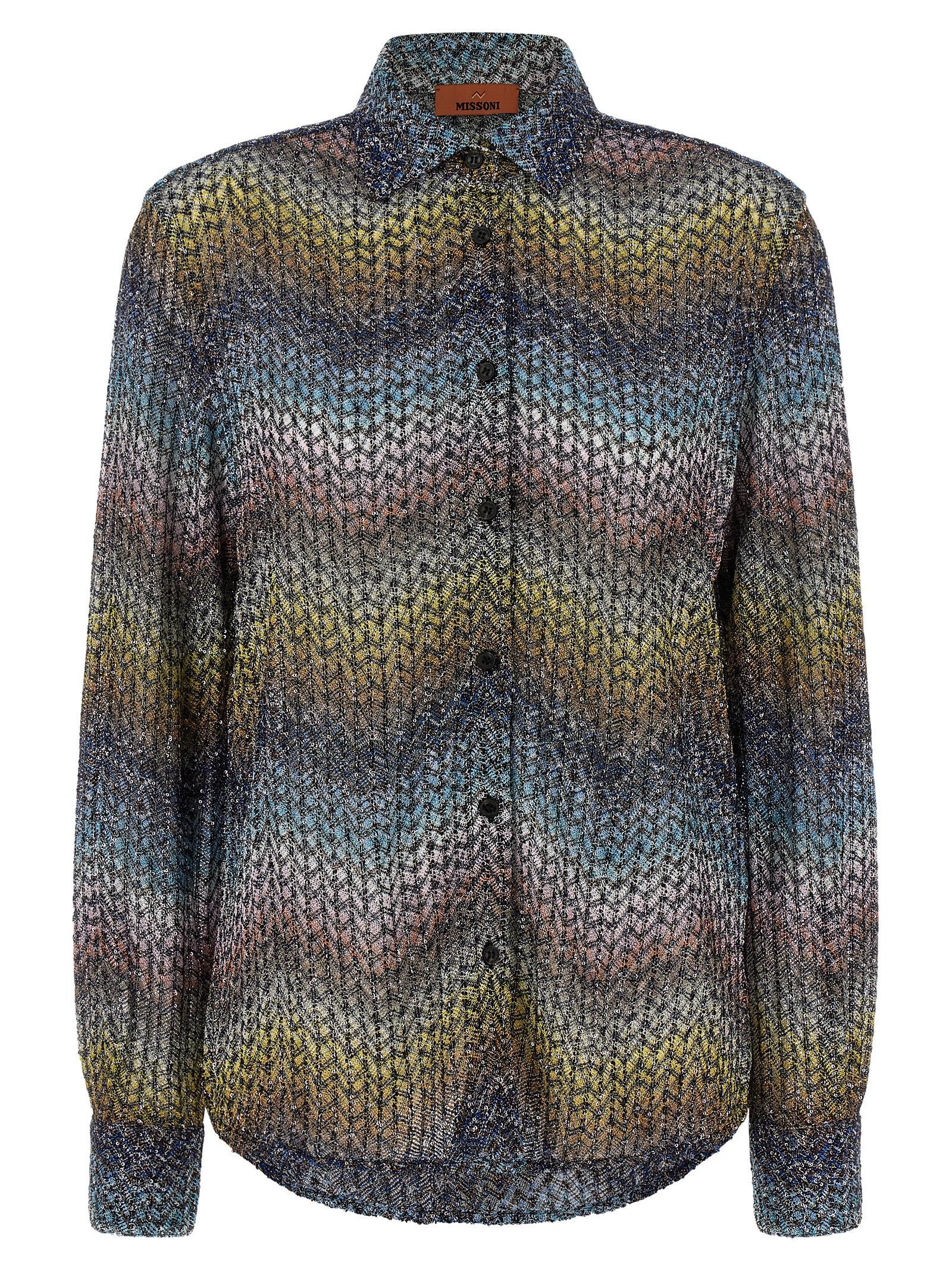 missoni lamé viscose shirt