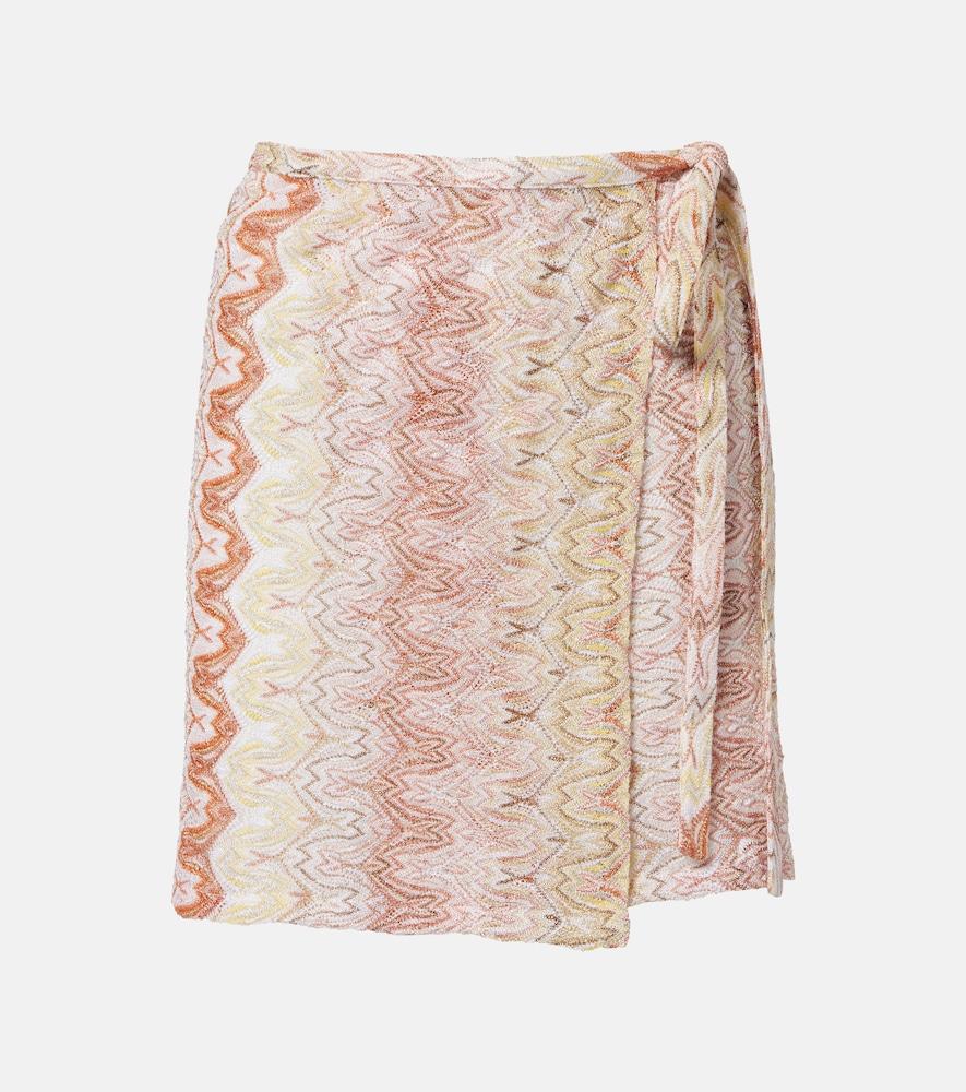 missoni lamé wrap skirt
