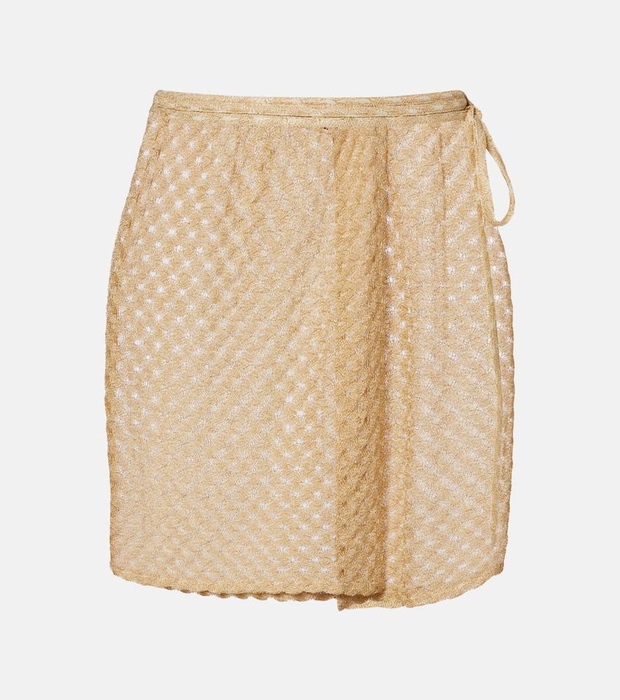 missoni lamé wrap skirt