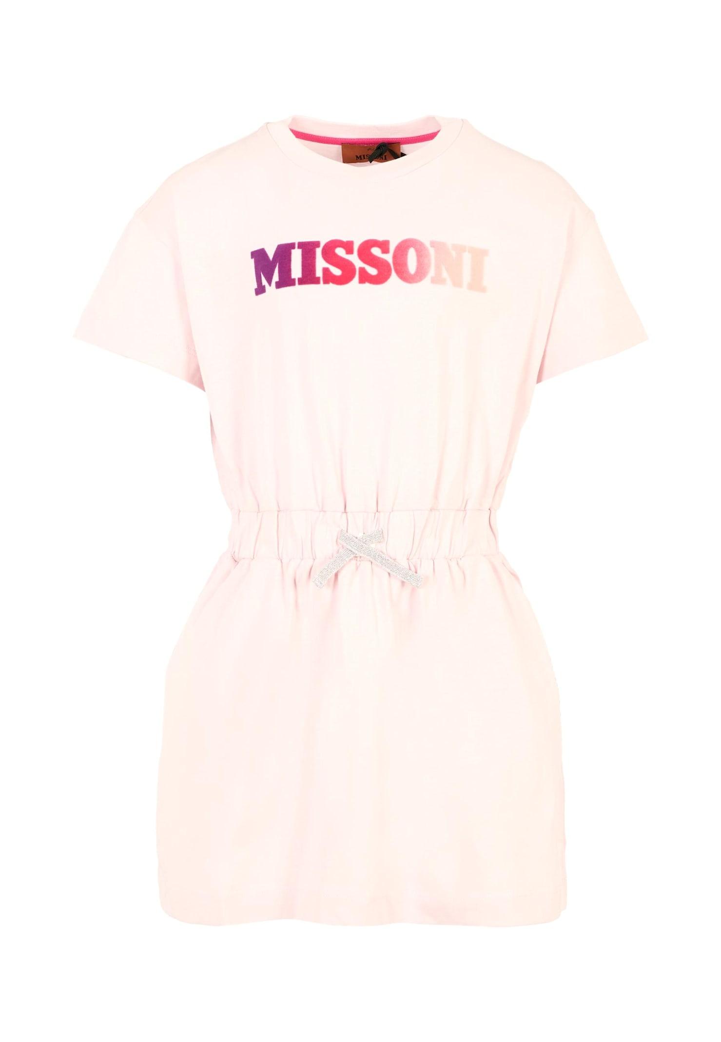 missoni lilac dress for girl with logo