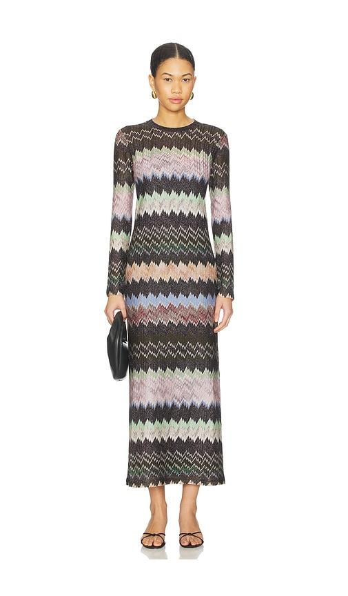 missoni long dress in grey,green.