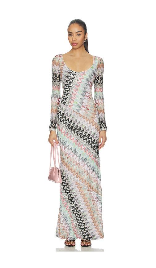 missoni long dress in white.