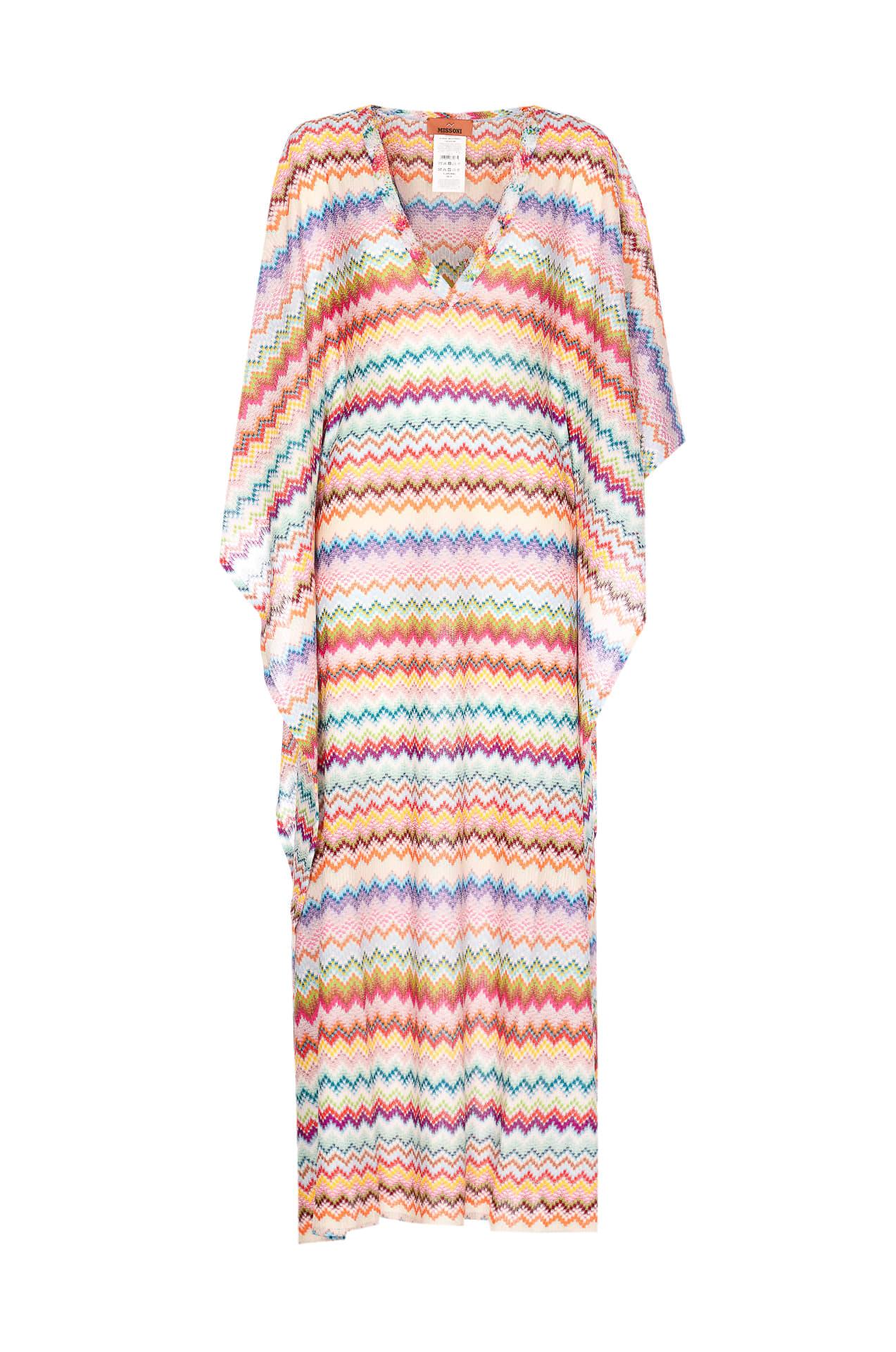 missoni micro zig zag motif pixel effect kaftan