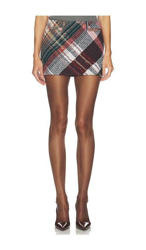 missoni mini skirt in red.