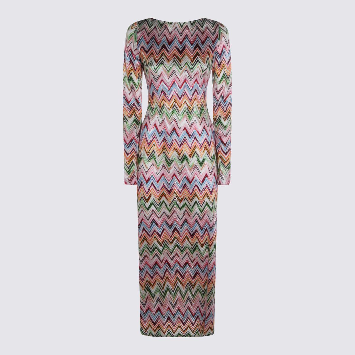 missoni multicolor viscose dress