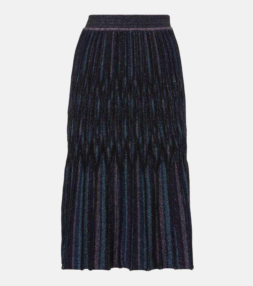 missoni pleated lamé midi skirt