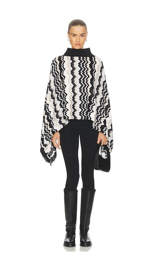 missoni poncho in black.