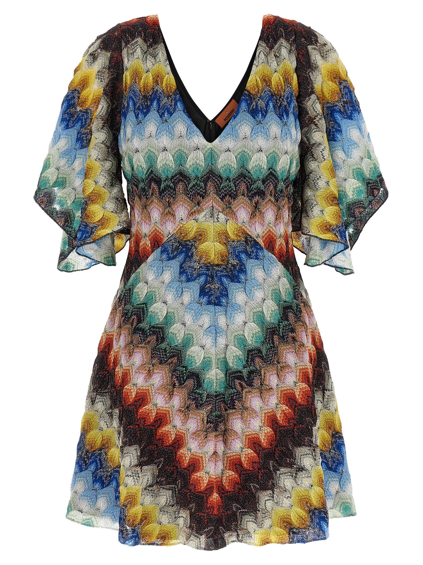 missoni raschel dress multicolor viscose - women