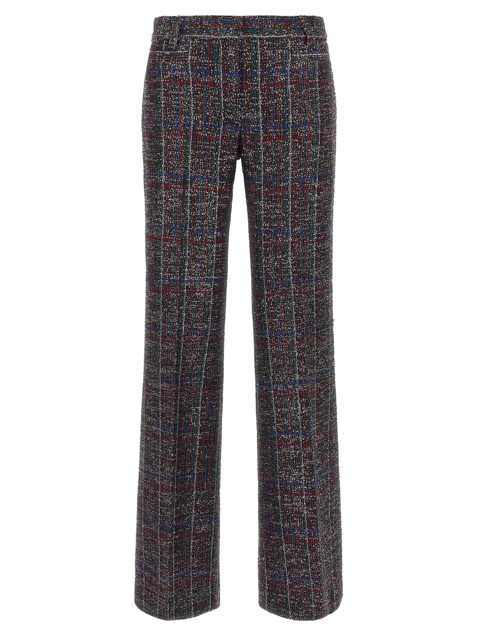missoni sequin tartan pants multicolor - women