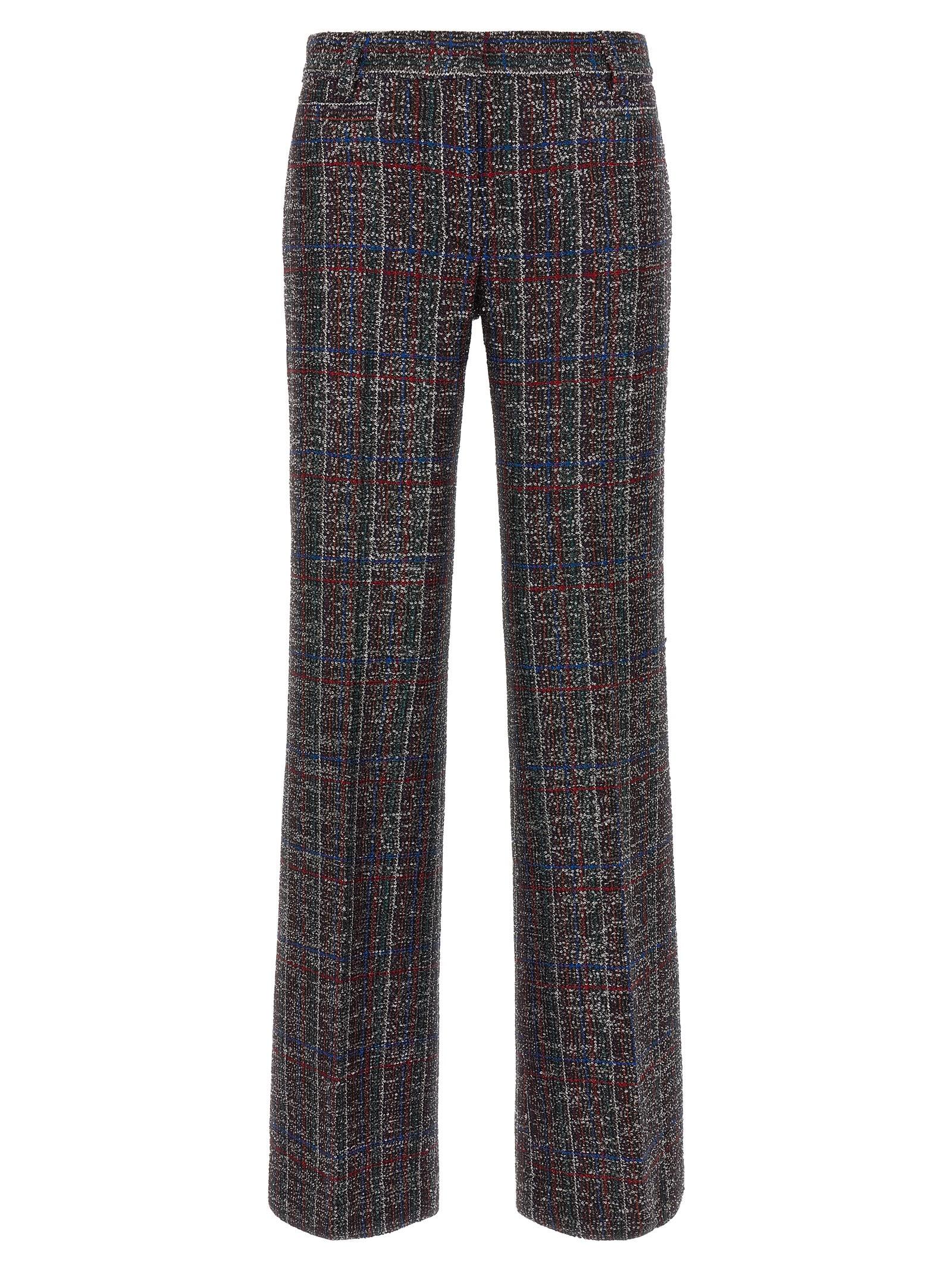 missoni sequin tartan pants