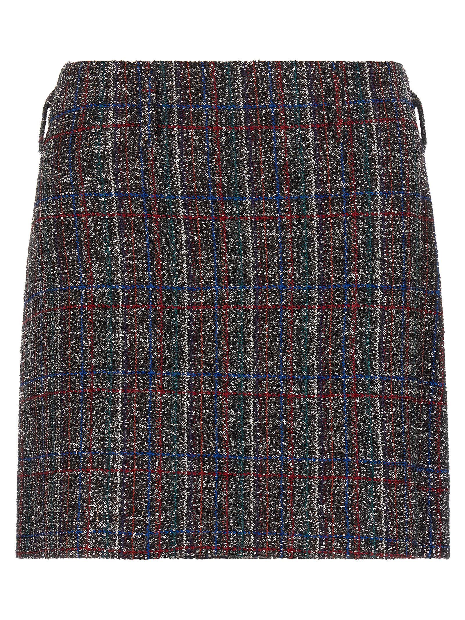 missoni sequin tartan skirt