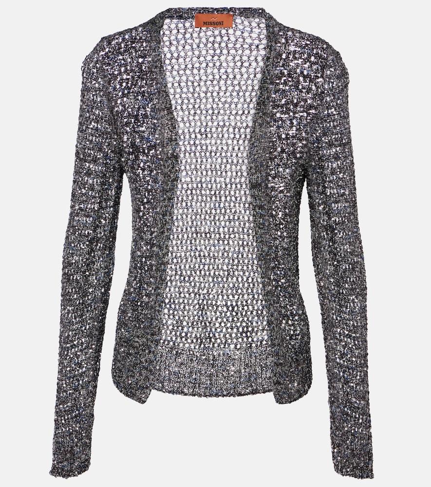 missoni sequined lamé cardigan