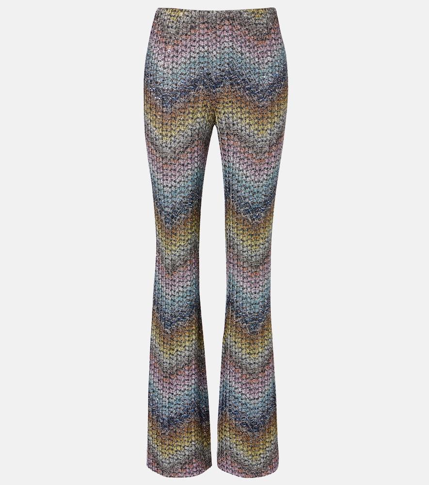 missoni sequined lamé flared pants