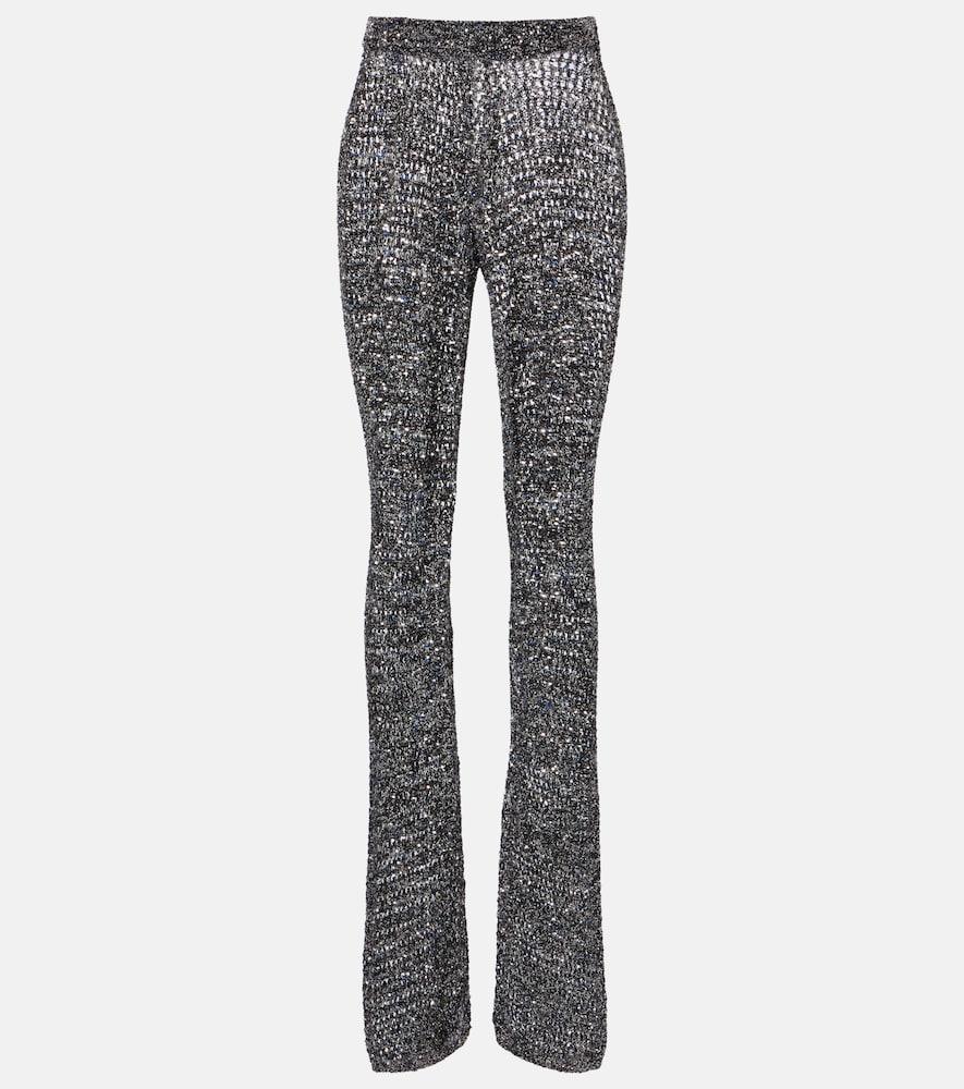 missoni sequined lamé flared pants