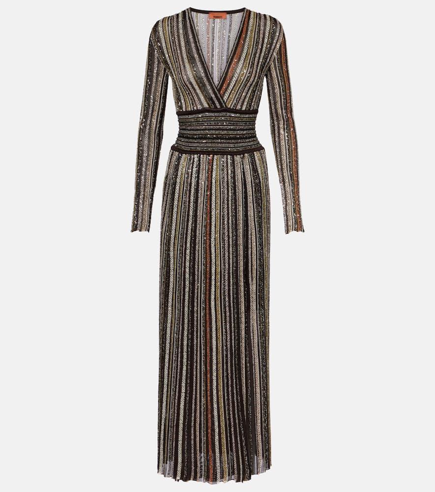 missoni sequined striped gown