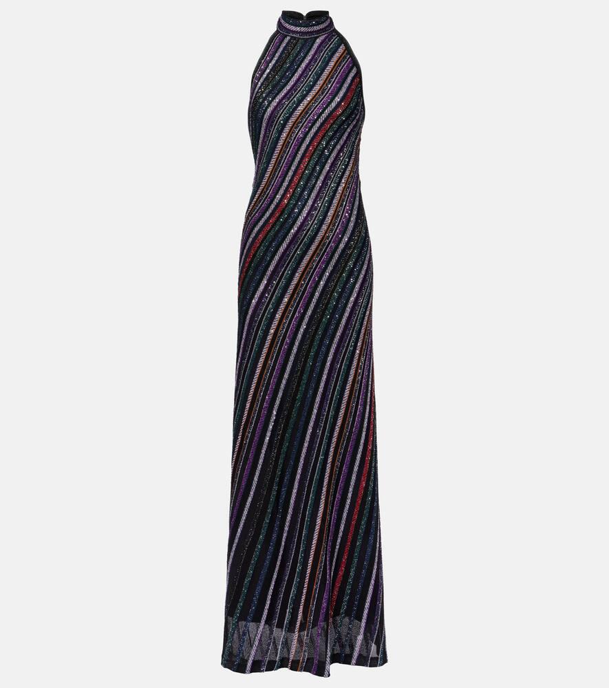 missoni sequined striped gown
