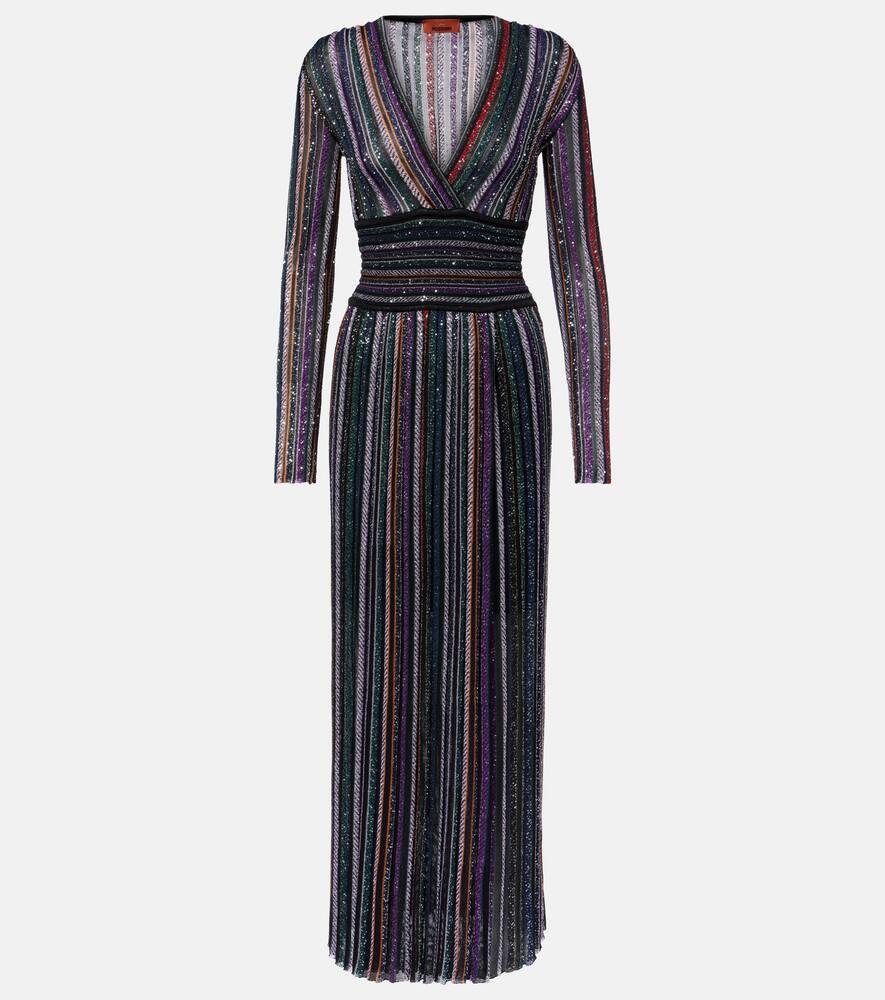 missoni sequined striped gown