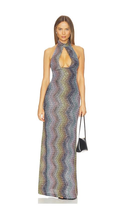 missoni sleeveless long dress in black.