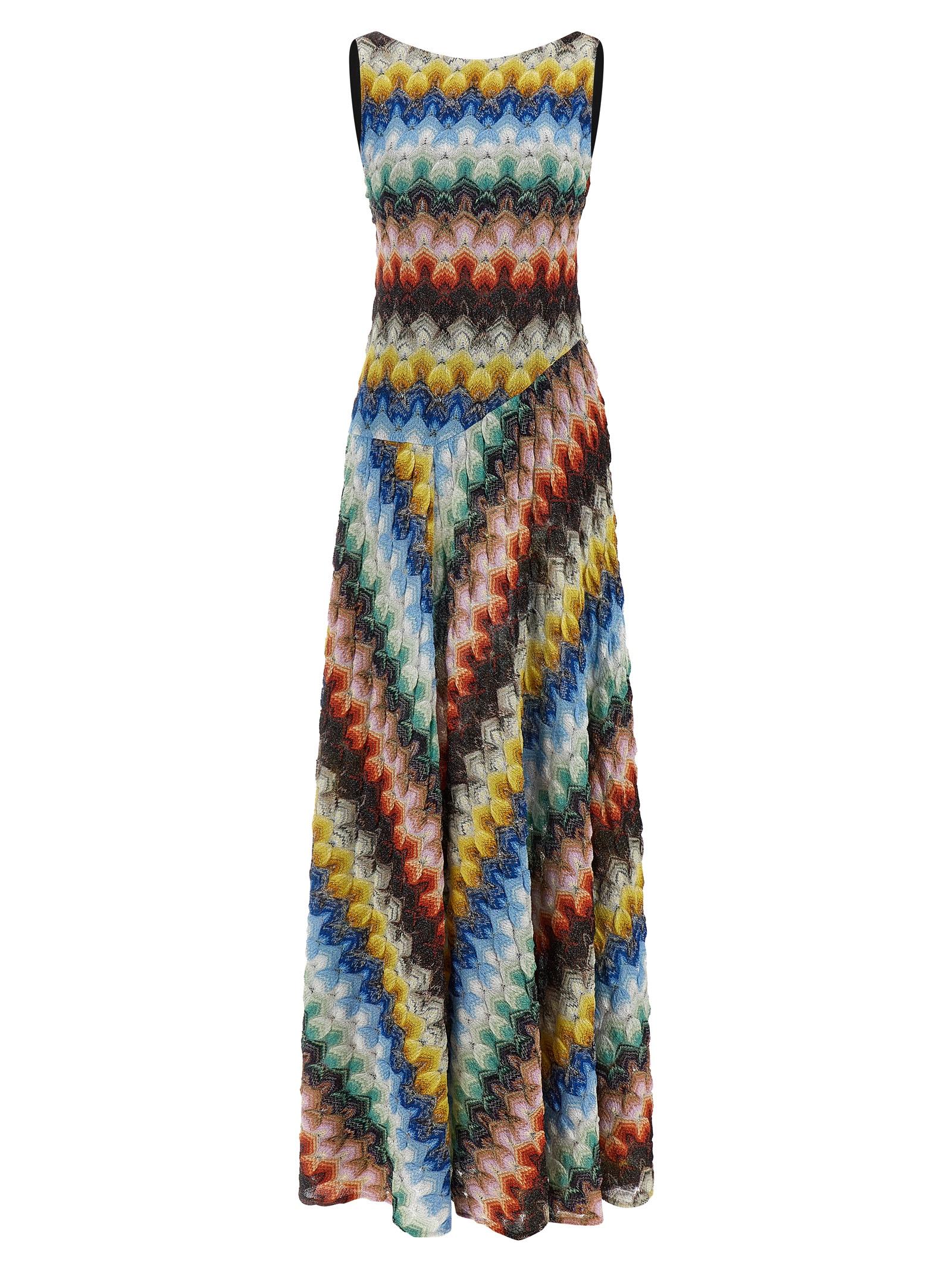 missoni sleeveless multicolor viscose dress - women