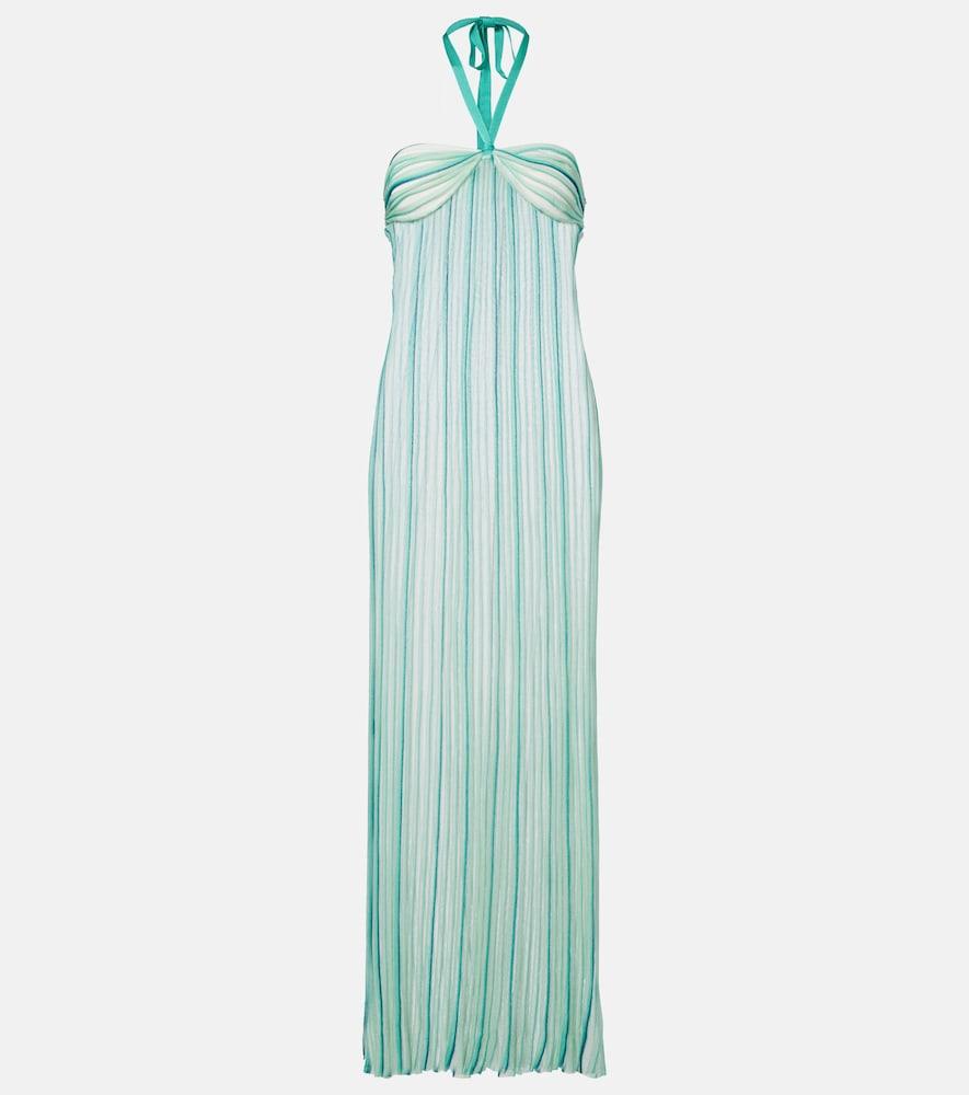 missoni striped halterneck maxi dress